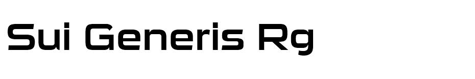 Sui Generis font